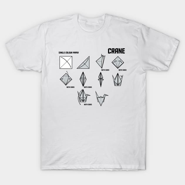 Origami Crane Instructional T-Shirt by Print Stop Studio